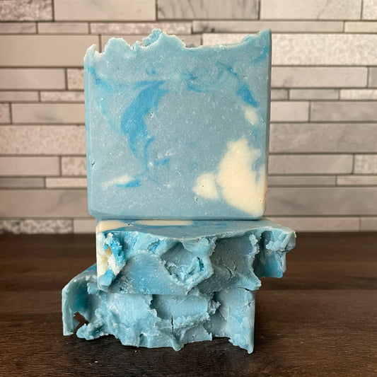 Blue and White Swirled Bar Soap – Rough Seas