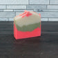 White, Green, and Pink Cold Process Soap – Raspberry Lime-Rita